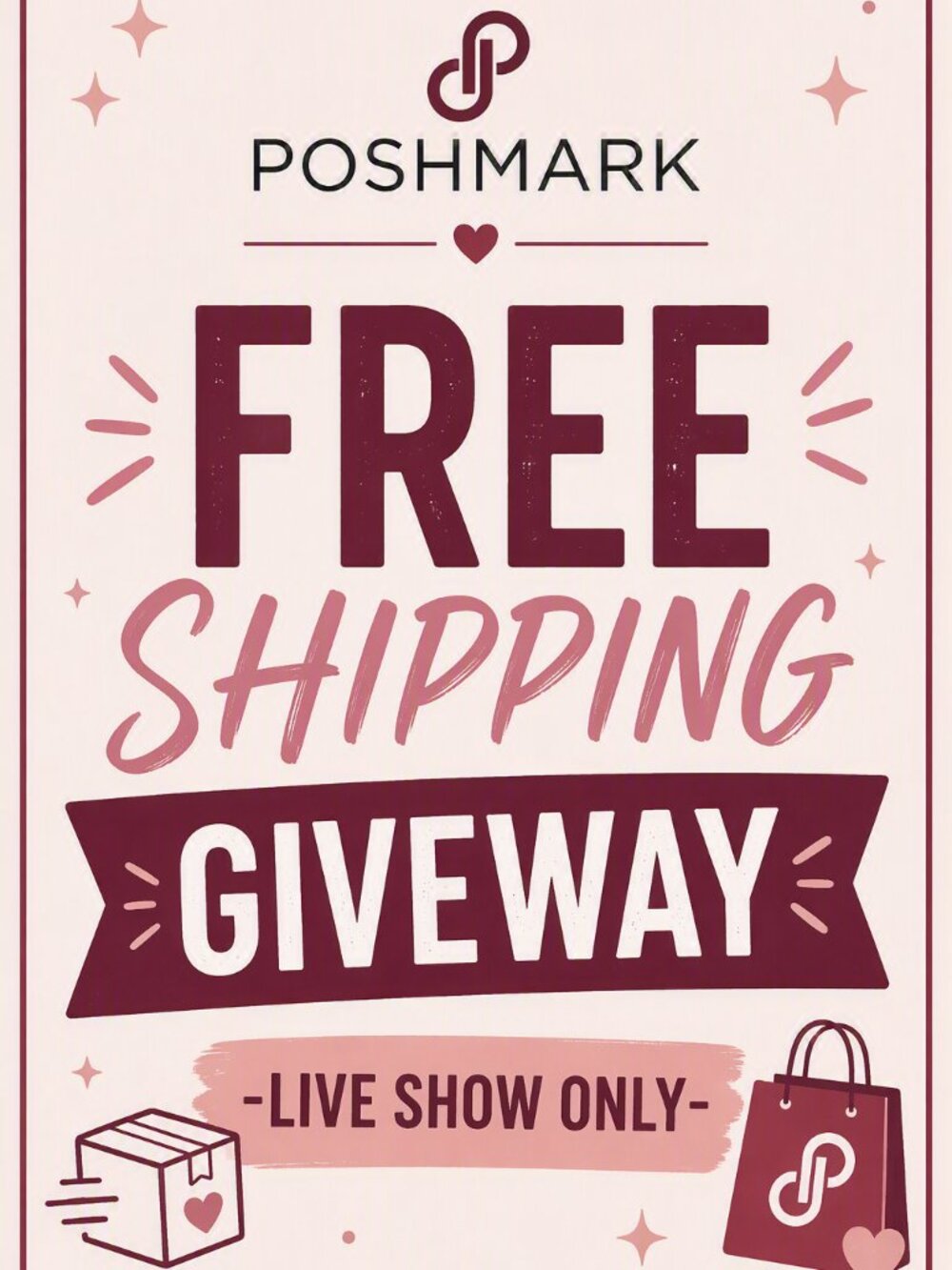 GIVEAWAY-Free shipping in live show!